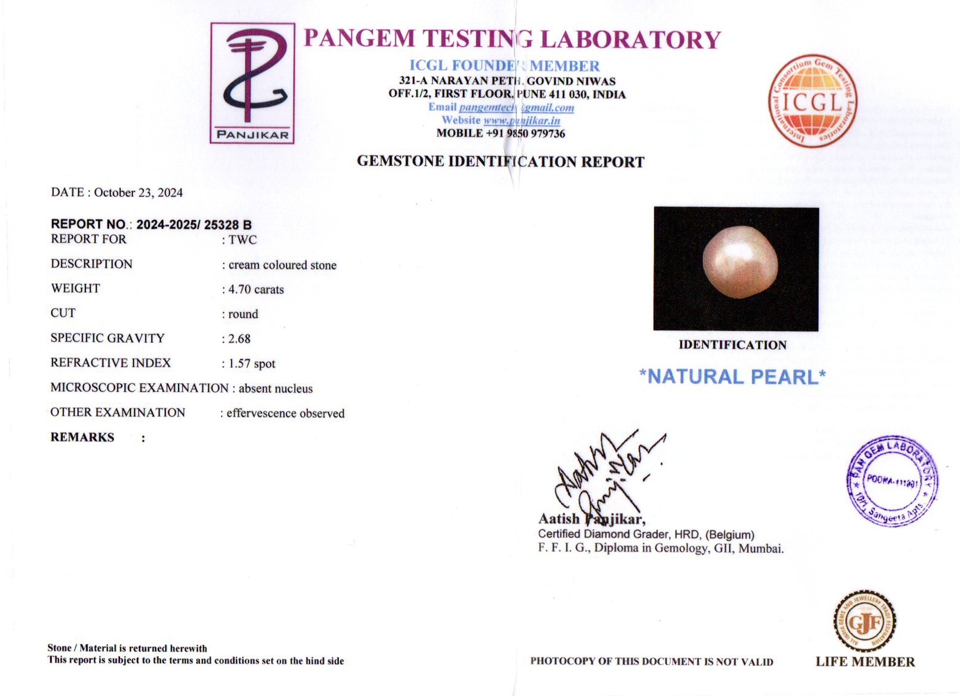 Keshi Pearl - 4.70 Carat Limited Quality SSP-8921
