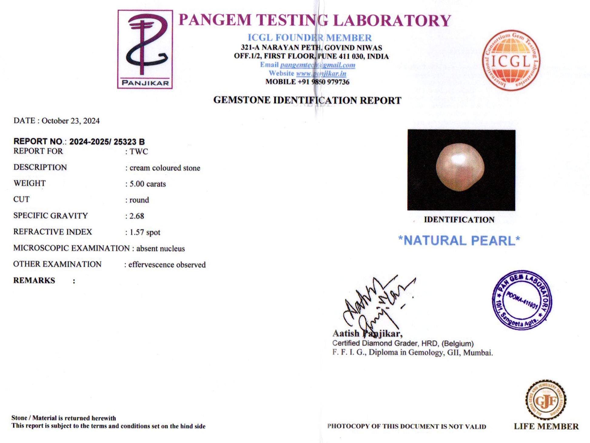 Keshi Pearl - 5.00 Carat Limited Quality SSP-8925