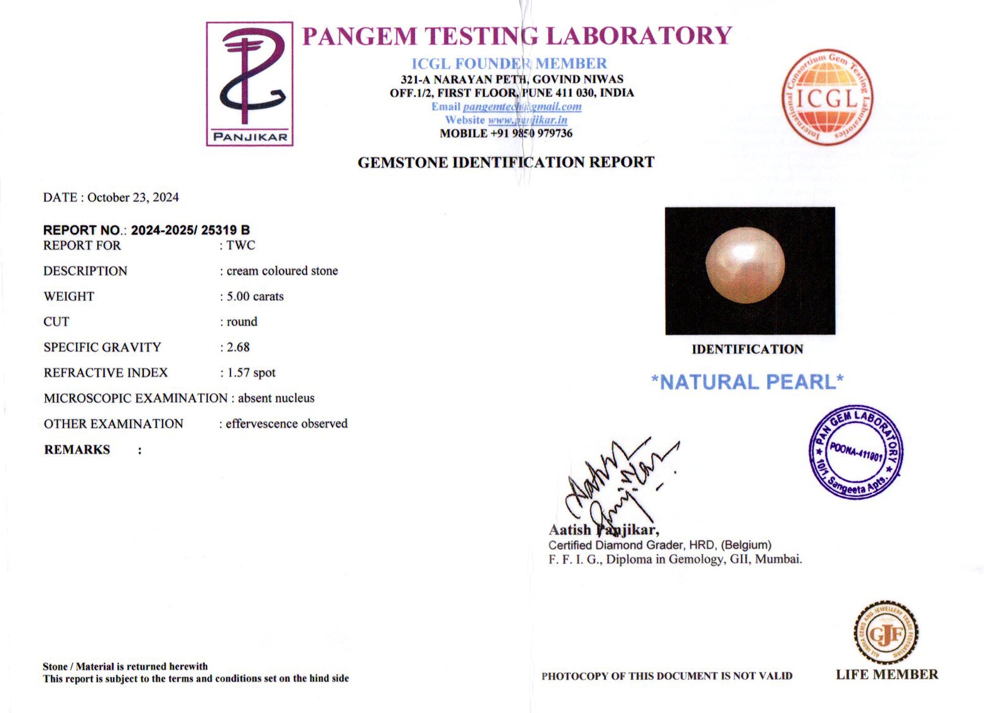 Keshi Pearl - 5.00 Carat Limited Quality SSP-8932