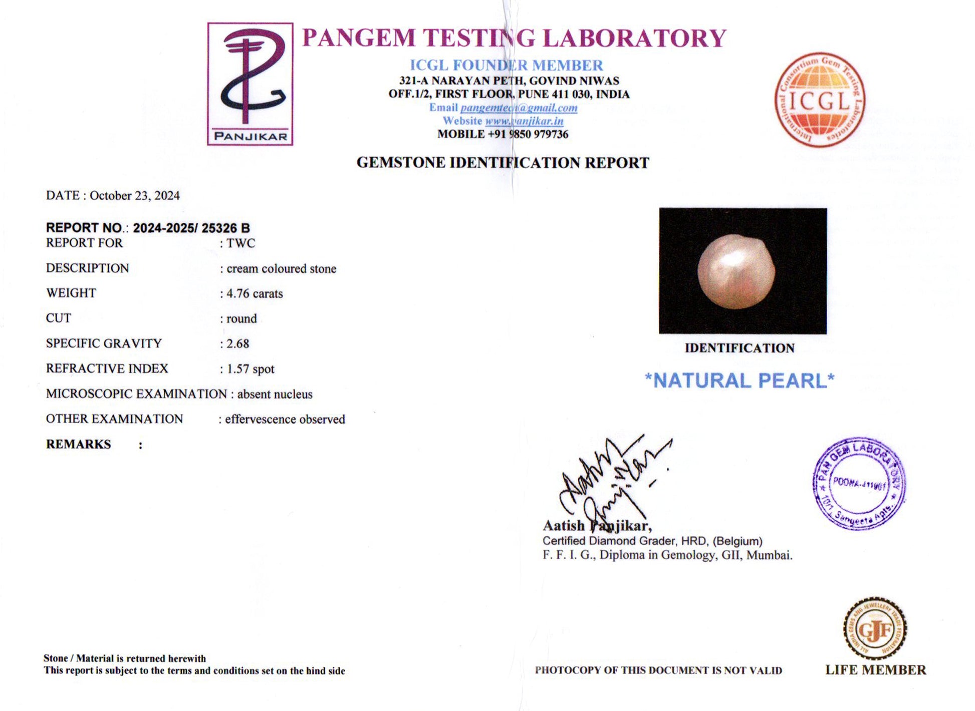 Keshi Pearl - 4.76 Carat Limited Quality SSP-8934