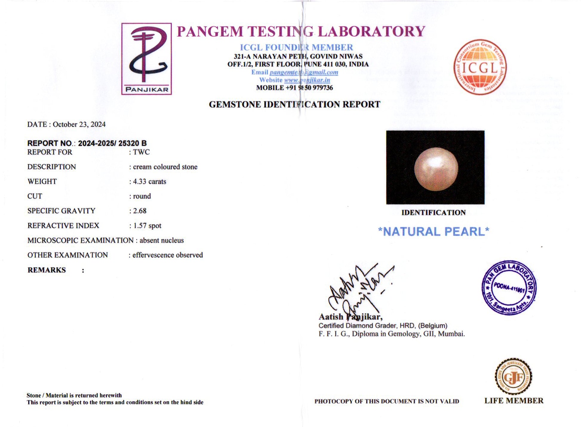 Keshi Pearl - 4.33 Carat Limited Quality SSP-8935