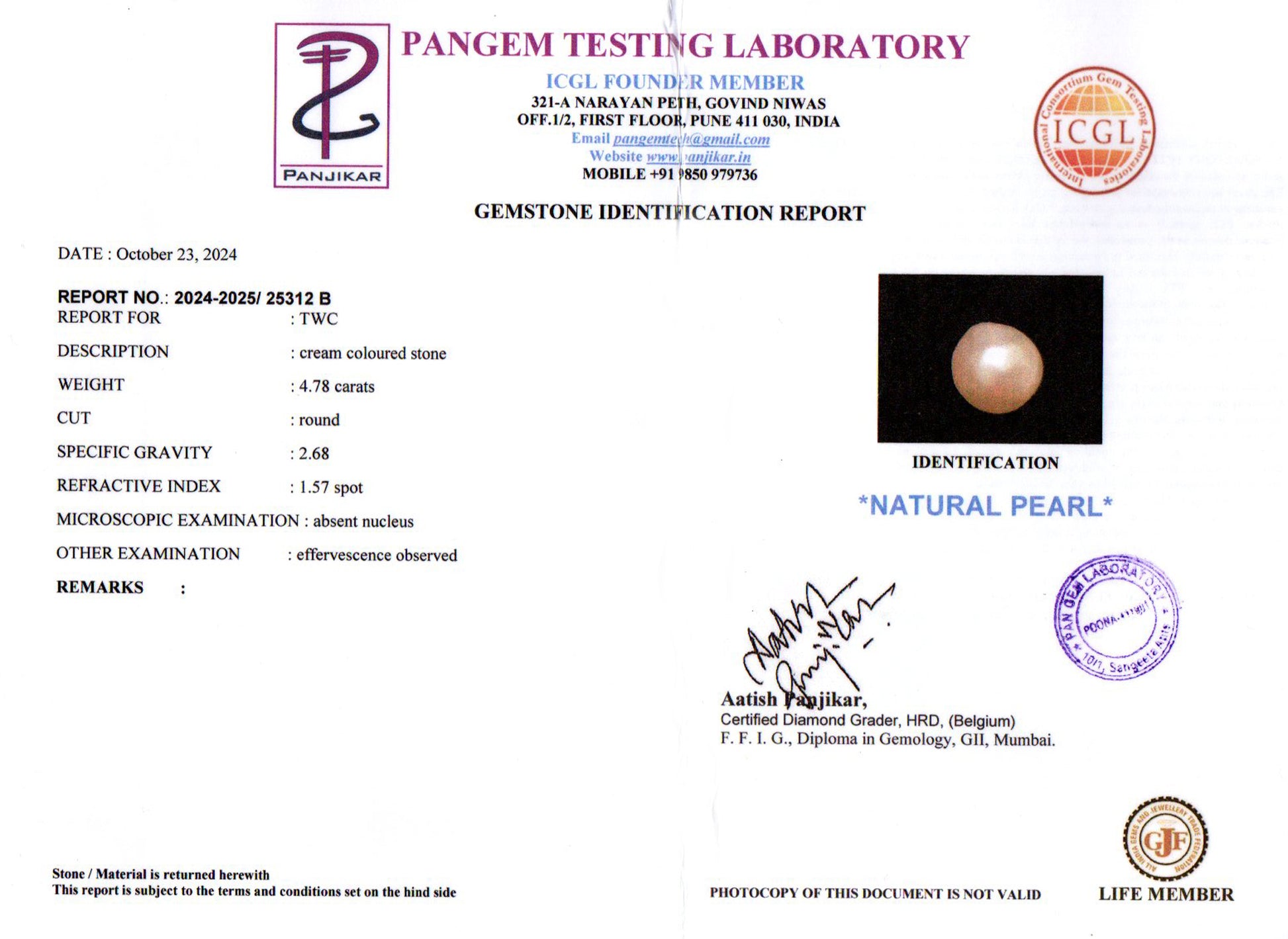 Keshi Pearl - 4.78 Carat Limited Quality SSP-8937