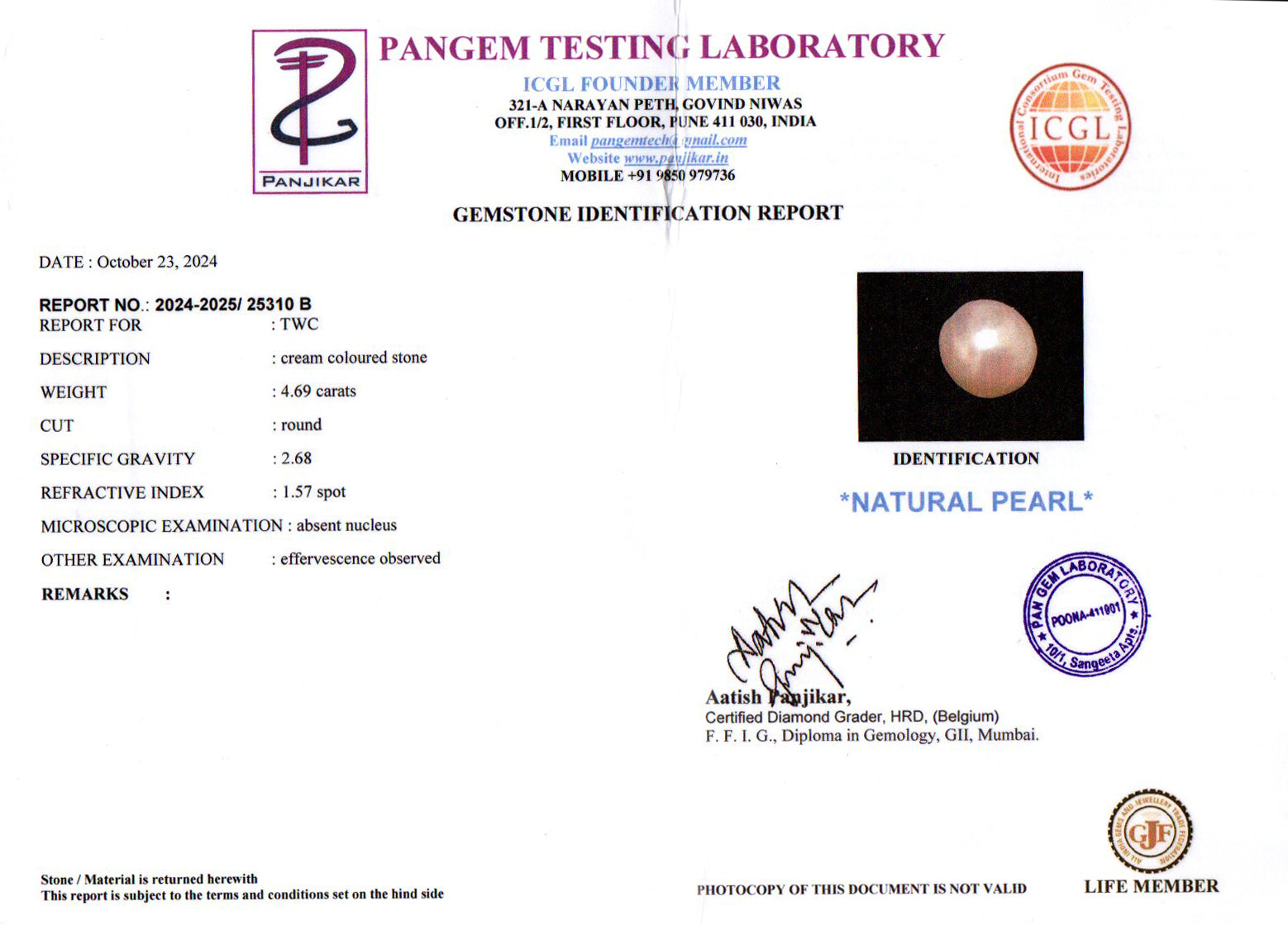 Keshi Pearl - 4.69 Carat Limited Quality SSP-8938