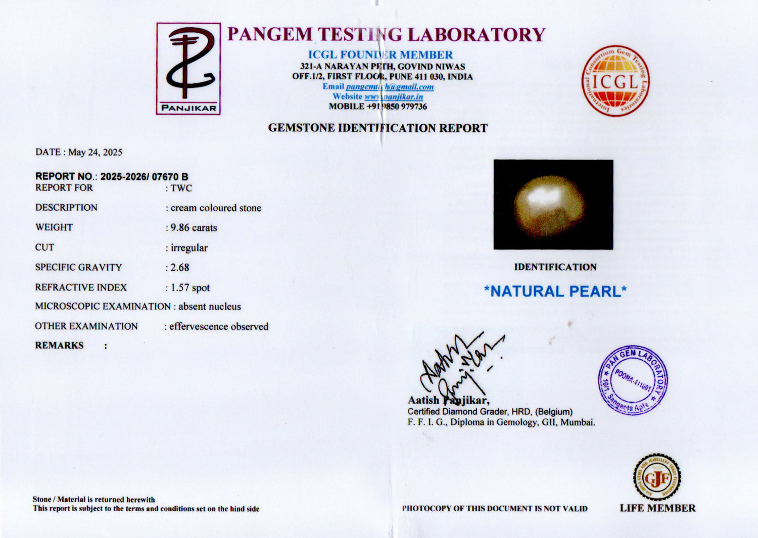 Keshi Pearl - 9.86 Carat Limited Quality SSP-8966