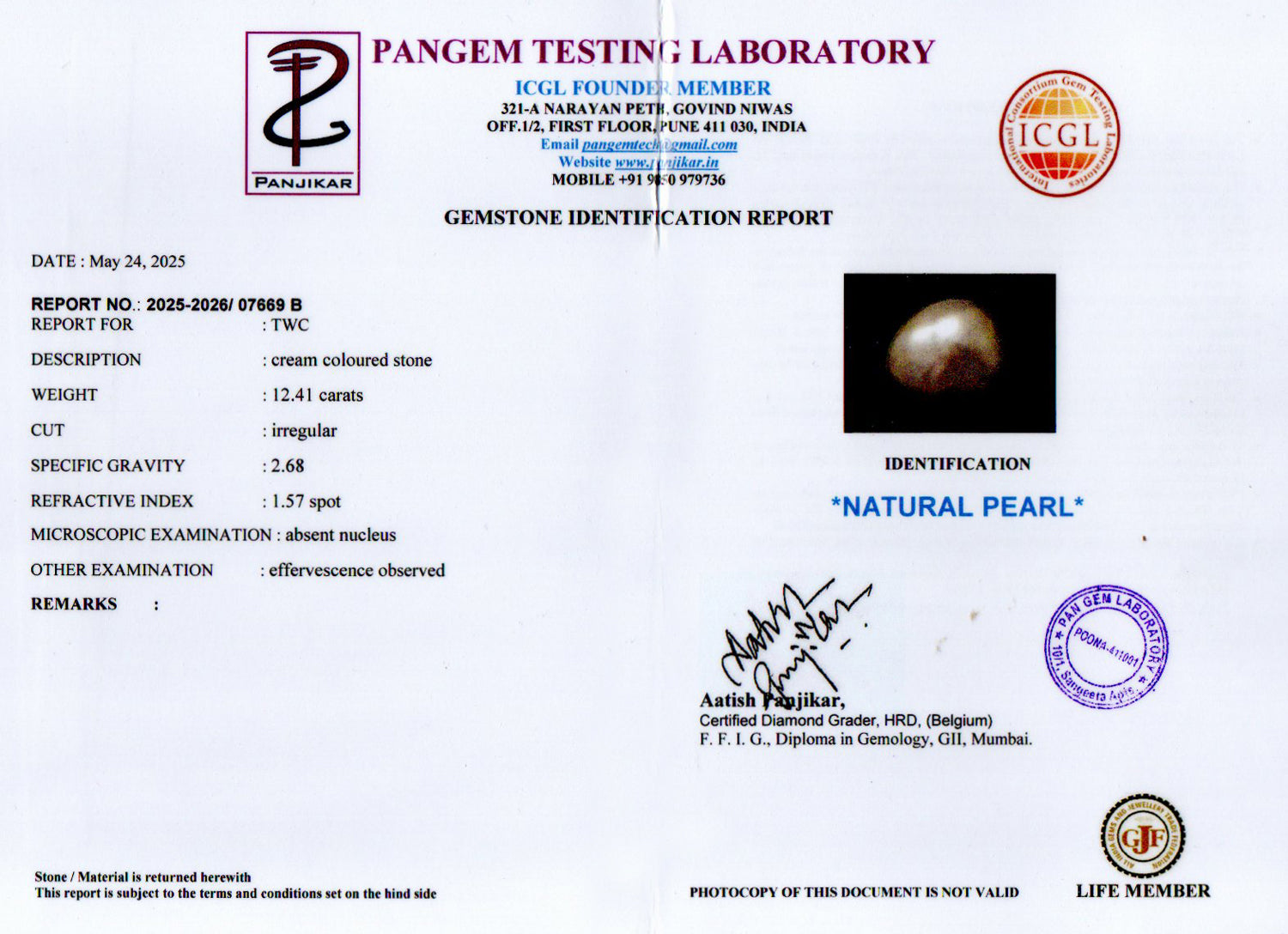 Keshi Pearl - 12.41 Carat Limited Quality SSP-8969