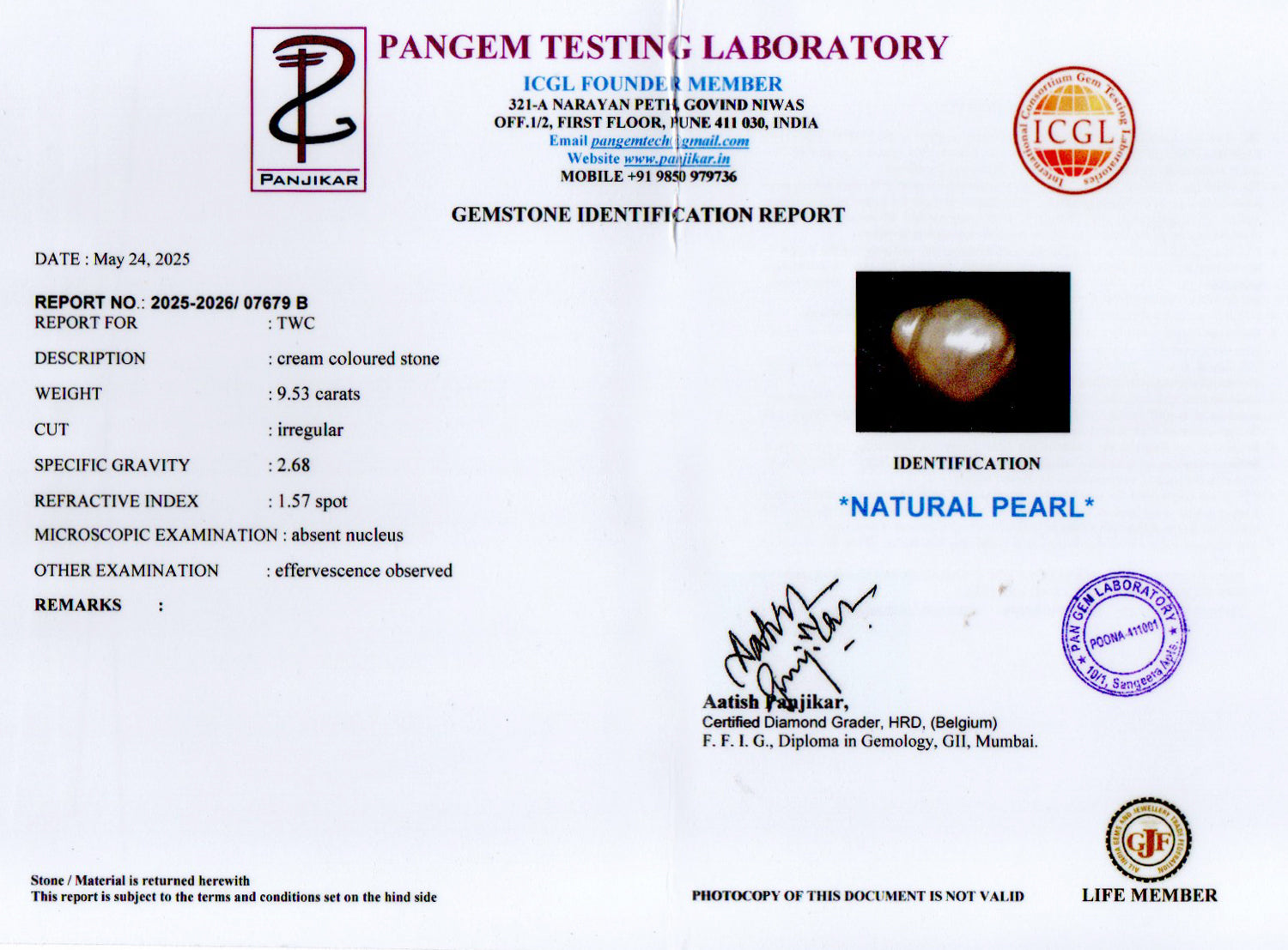 Keshi Pearl - 9.53 Carat Limited Quality SSP-8977