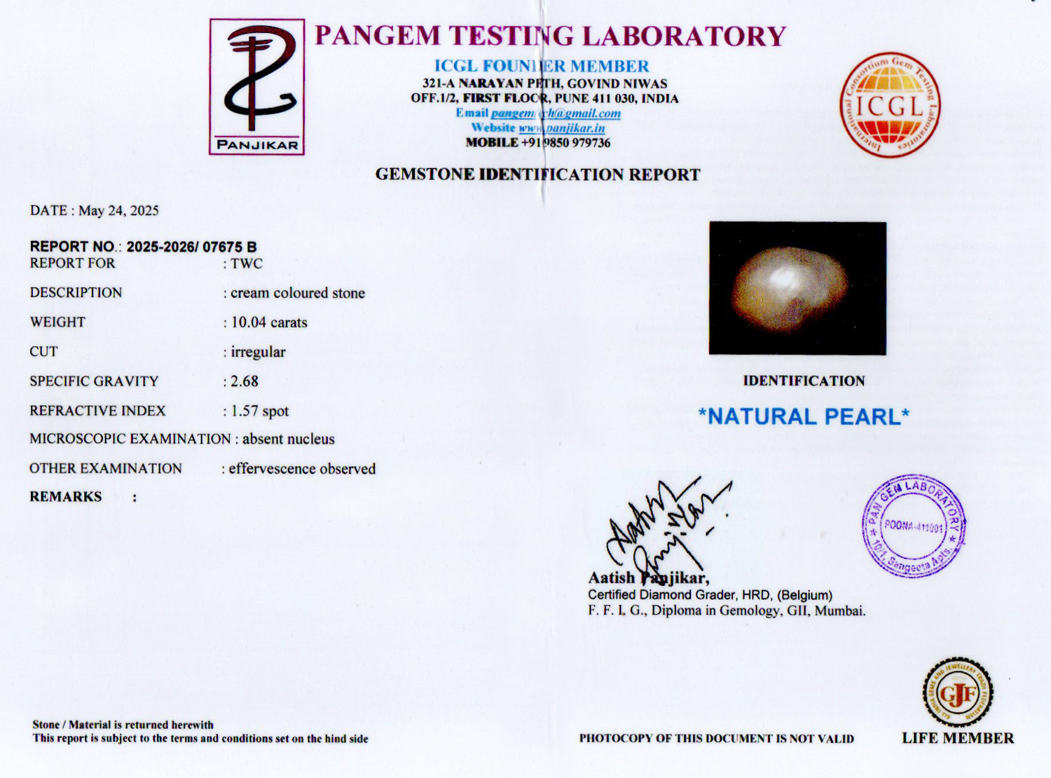Keshi Pearl - 10.04 Carat Limited Quality SSP-8979