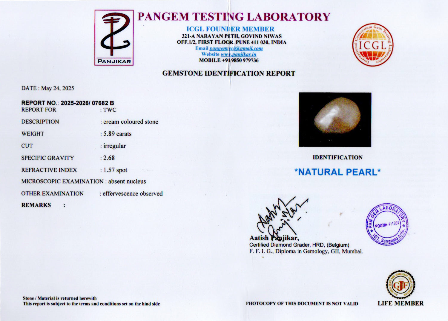 Keshi Pearl - 5.89 Carat Limited Quality SSP-8980