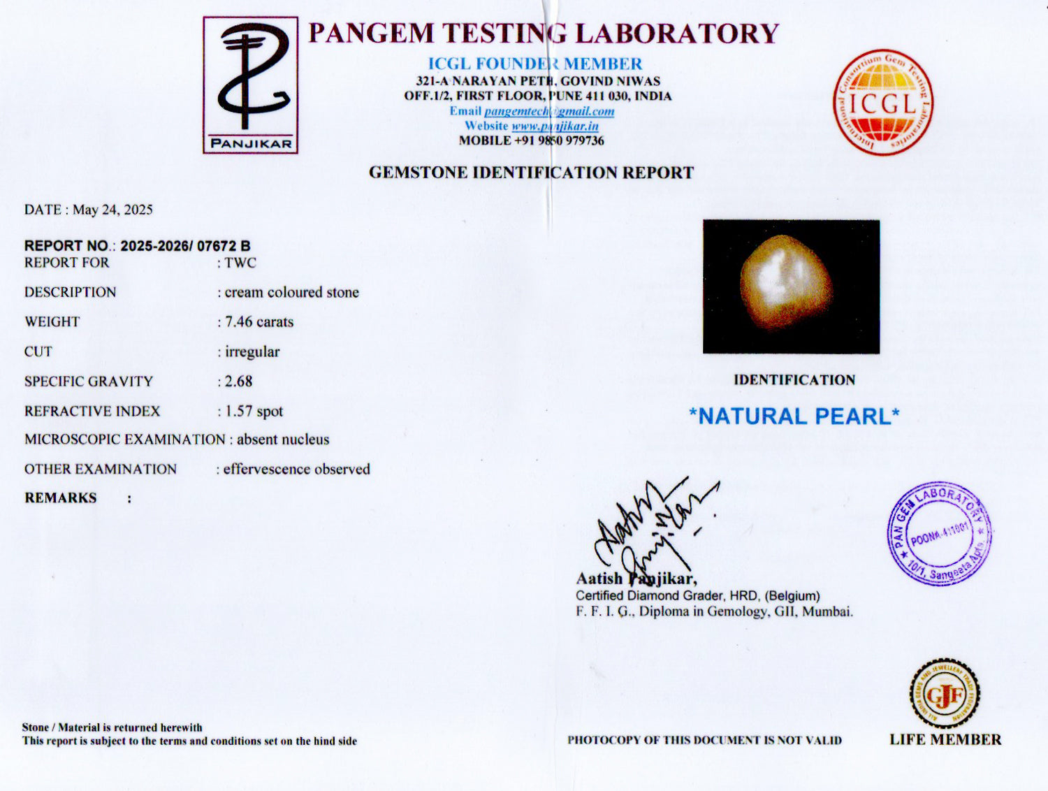 Keshi Pearl - 7.46 Carat Limited Quality SSP-8981