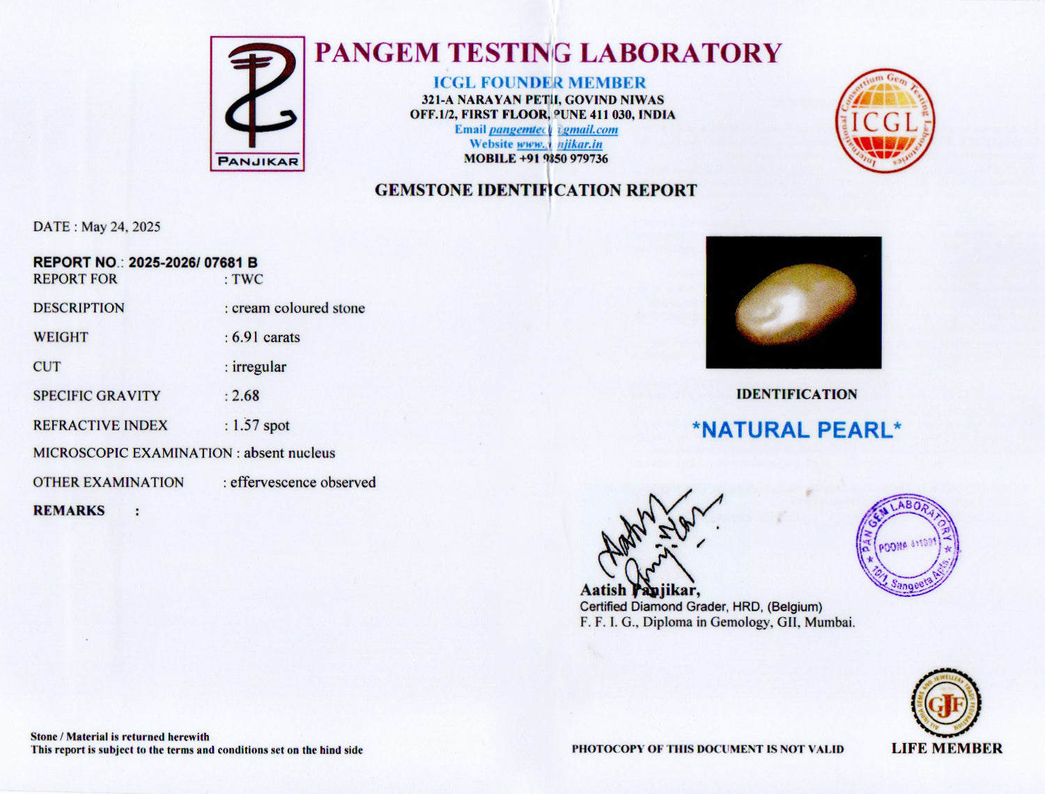 Keshi Pearl - 6.91 Carat Limited Quality SSP-8982