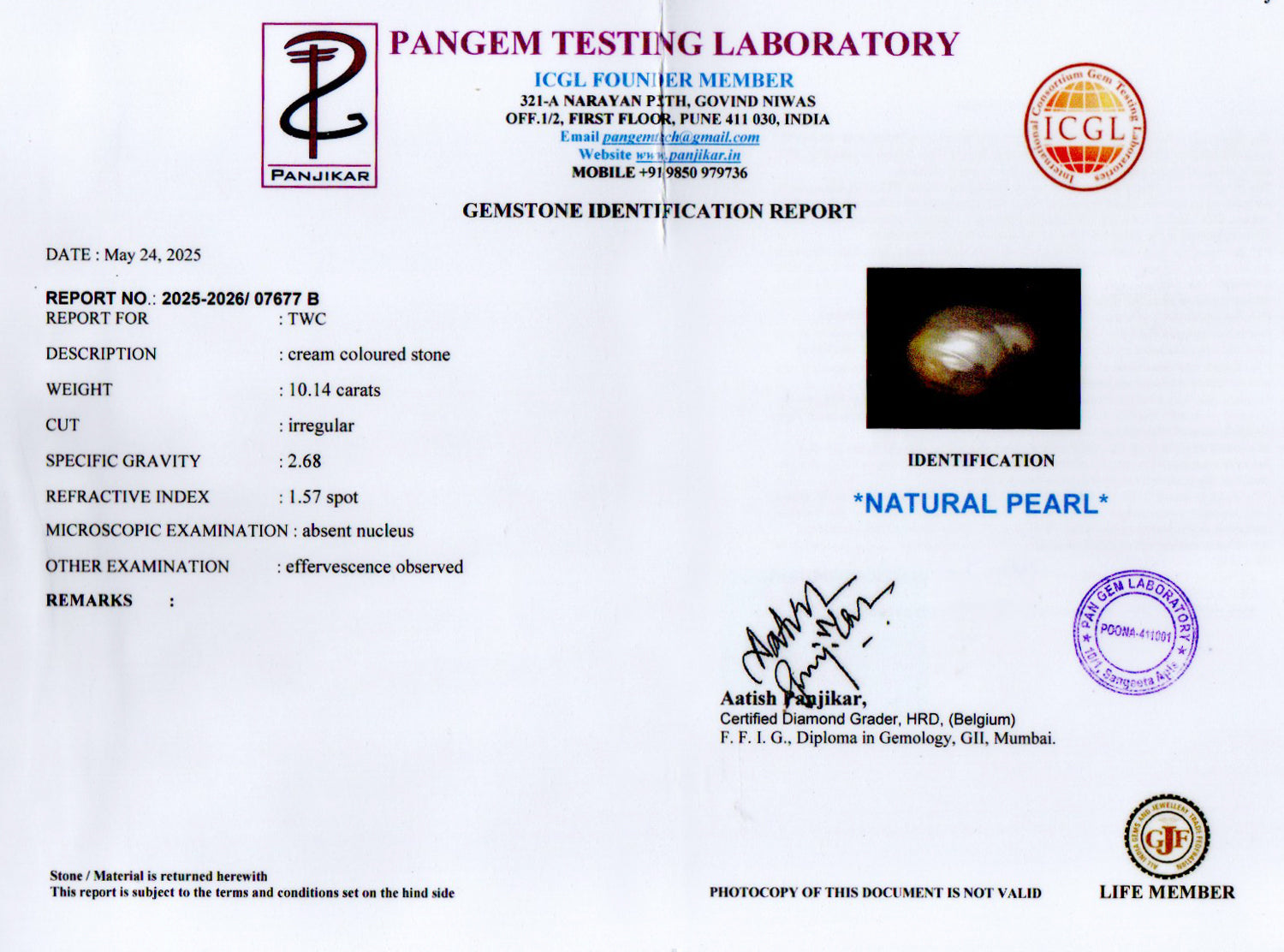 Keshi Pearl - 10.14 Carat Limited Quality SSP-8983