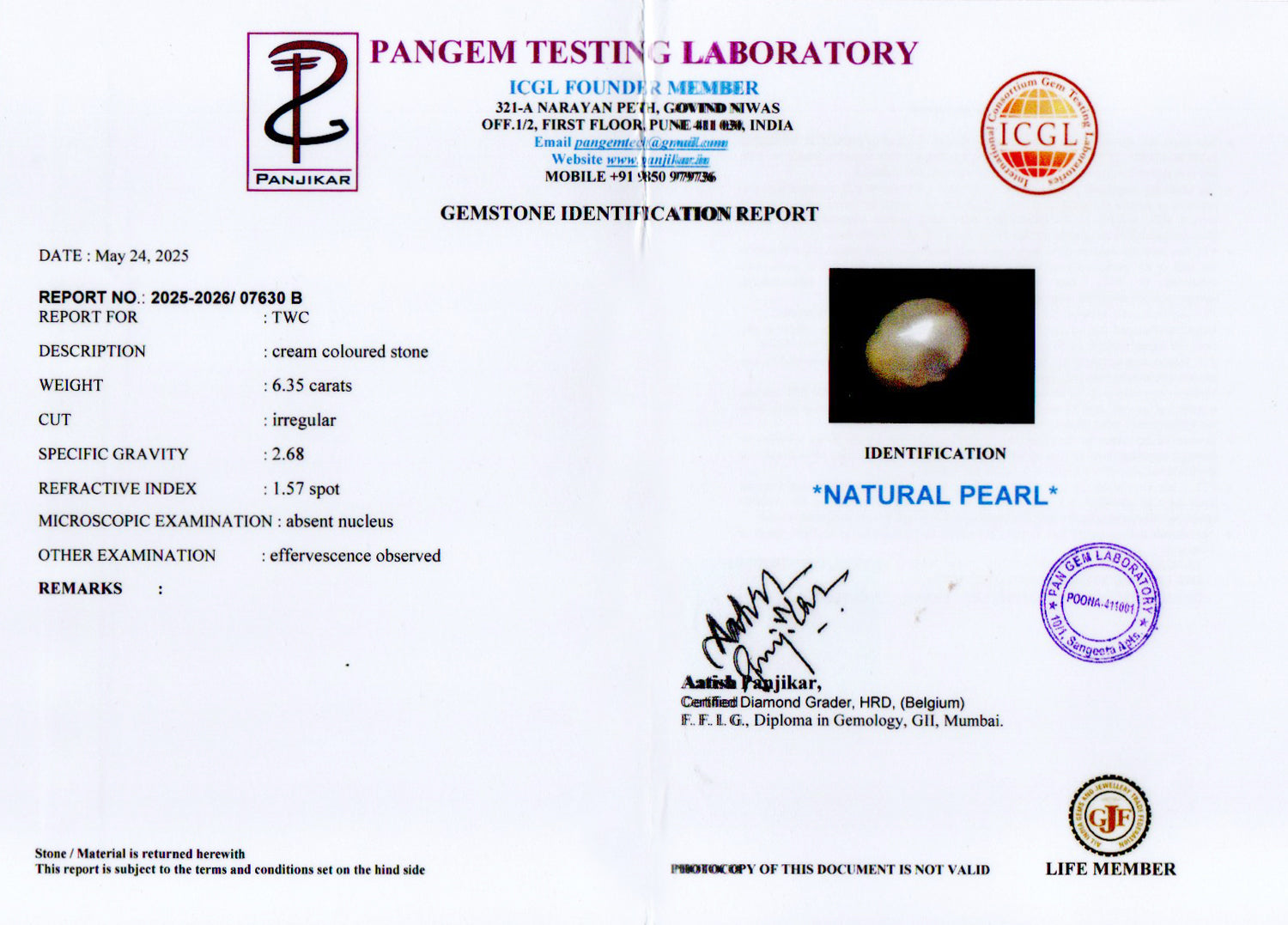 Keshi Pearl - 6.35 Carat Limited Quality SSP-8989