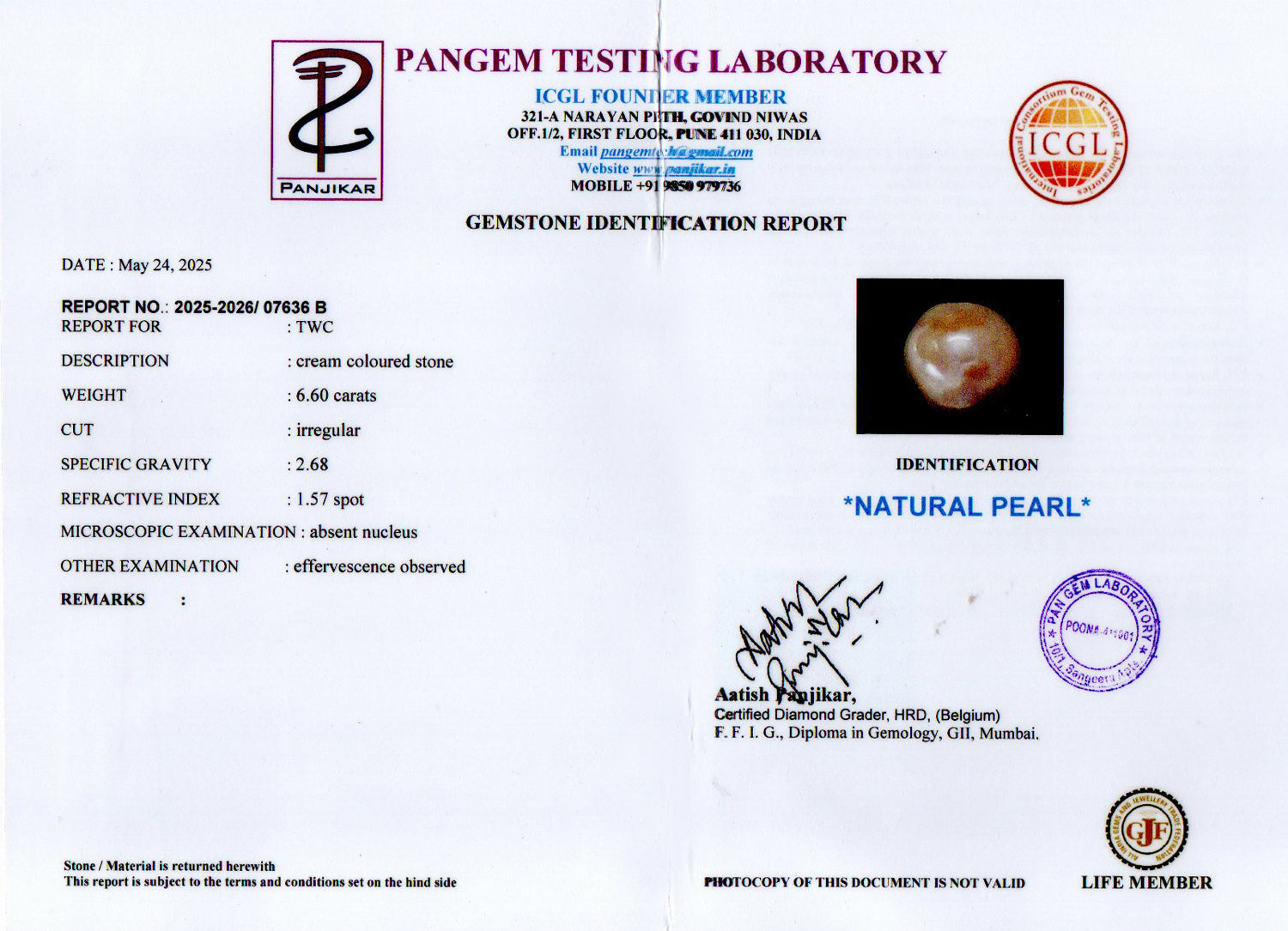 Keshi Pearl - 6.60 Carat Limited Quality SSP-8993