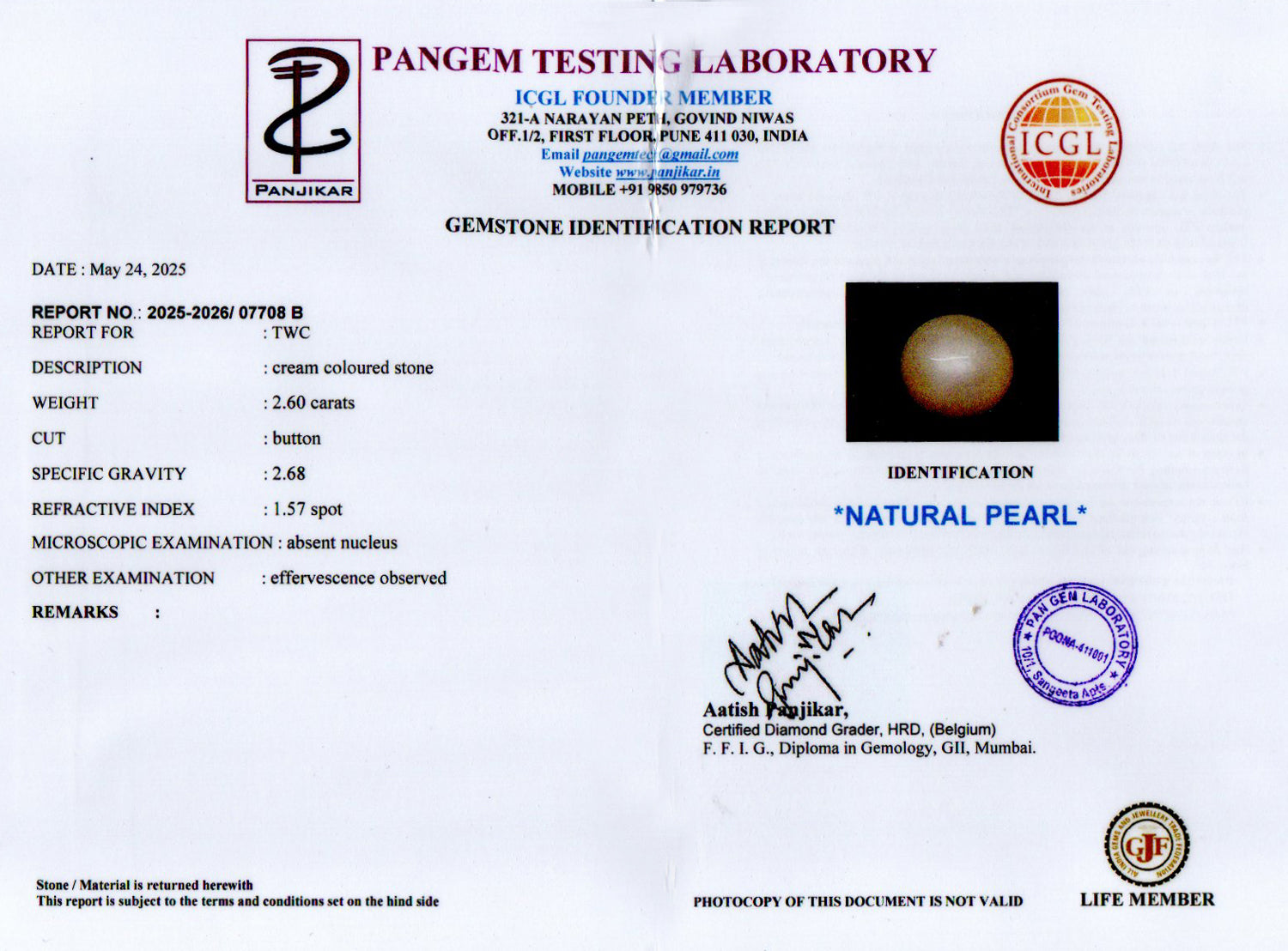 Keshi Pearl - 2.60 Carat Limited Quality SSP-8999