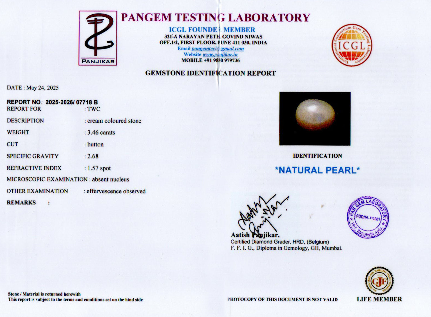 Keshi Pearl - 3.46 Carat Limited Quality SSP-9001