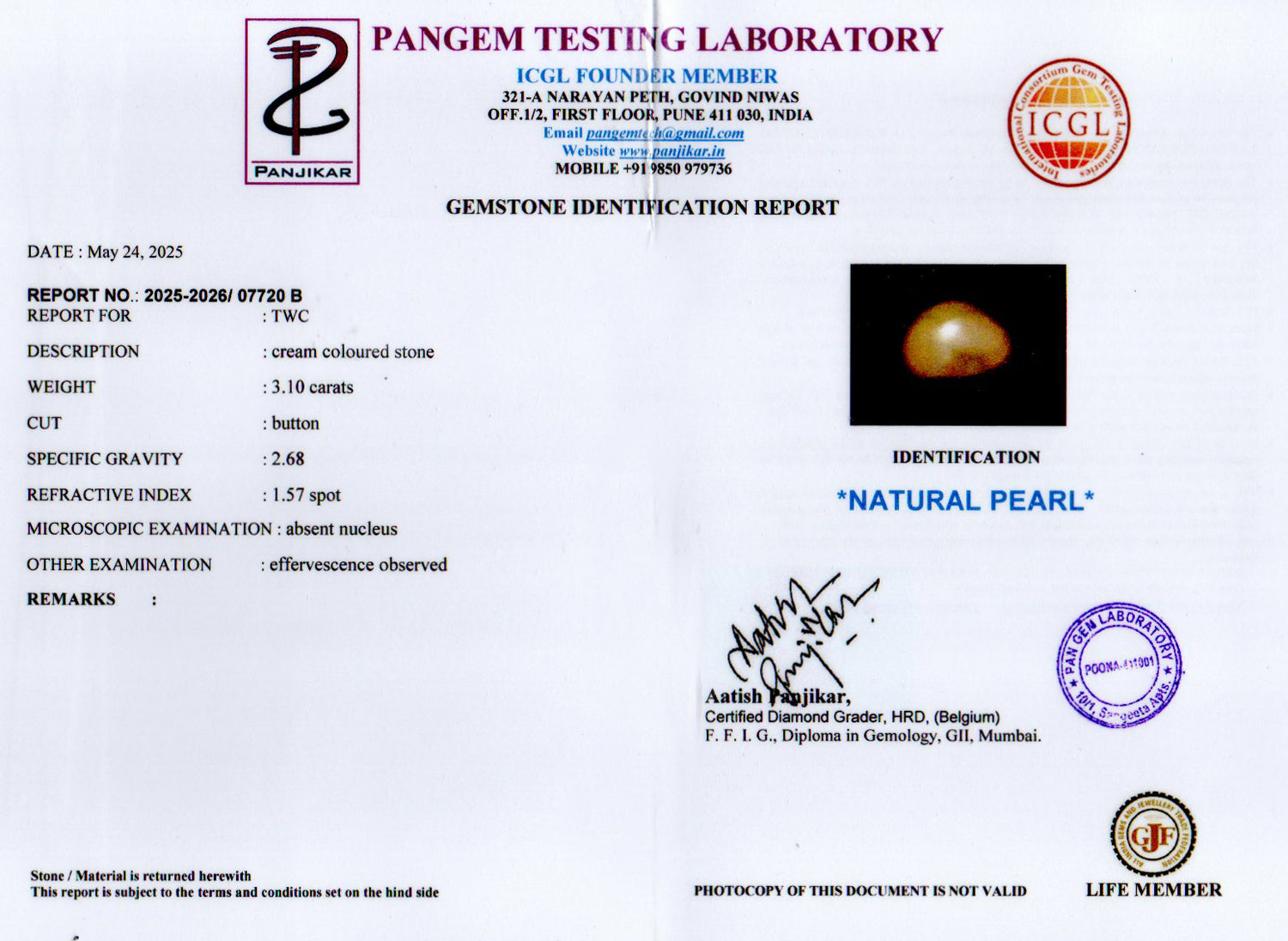 Keshi Pearl - 3.10 Carat Limited Quality SSP-9003