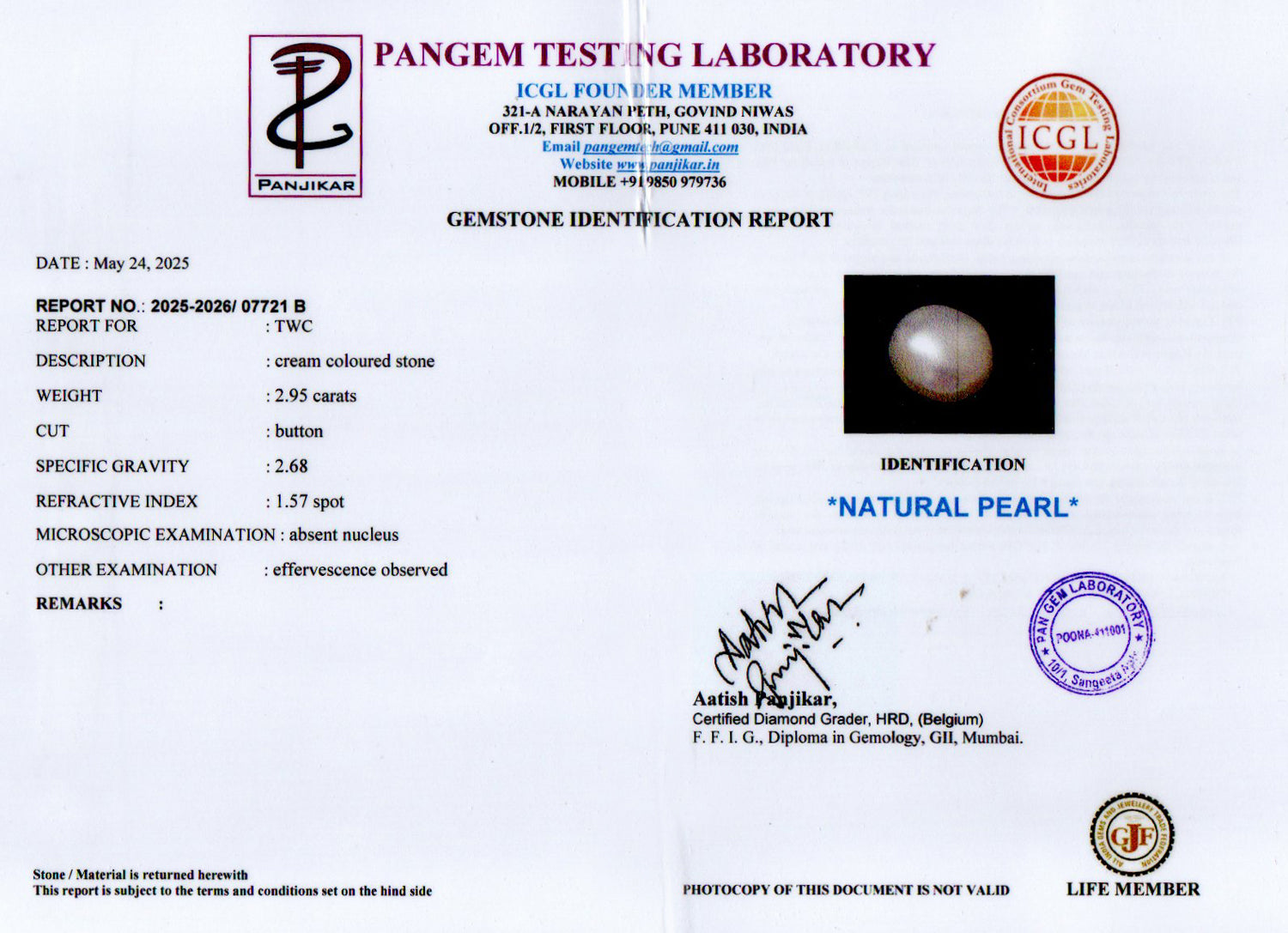 Keshi Pearl - 2.95 Carat Limited Quality SSP-9005
