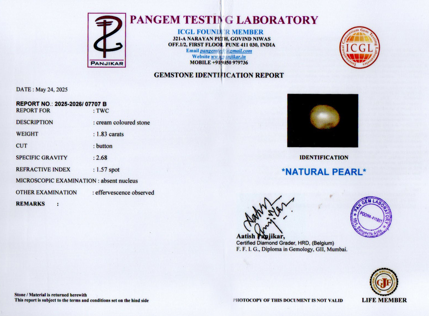 Keshi Pearl - 1.83 Carat Limited Quality SSP-9006