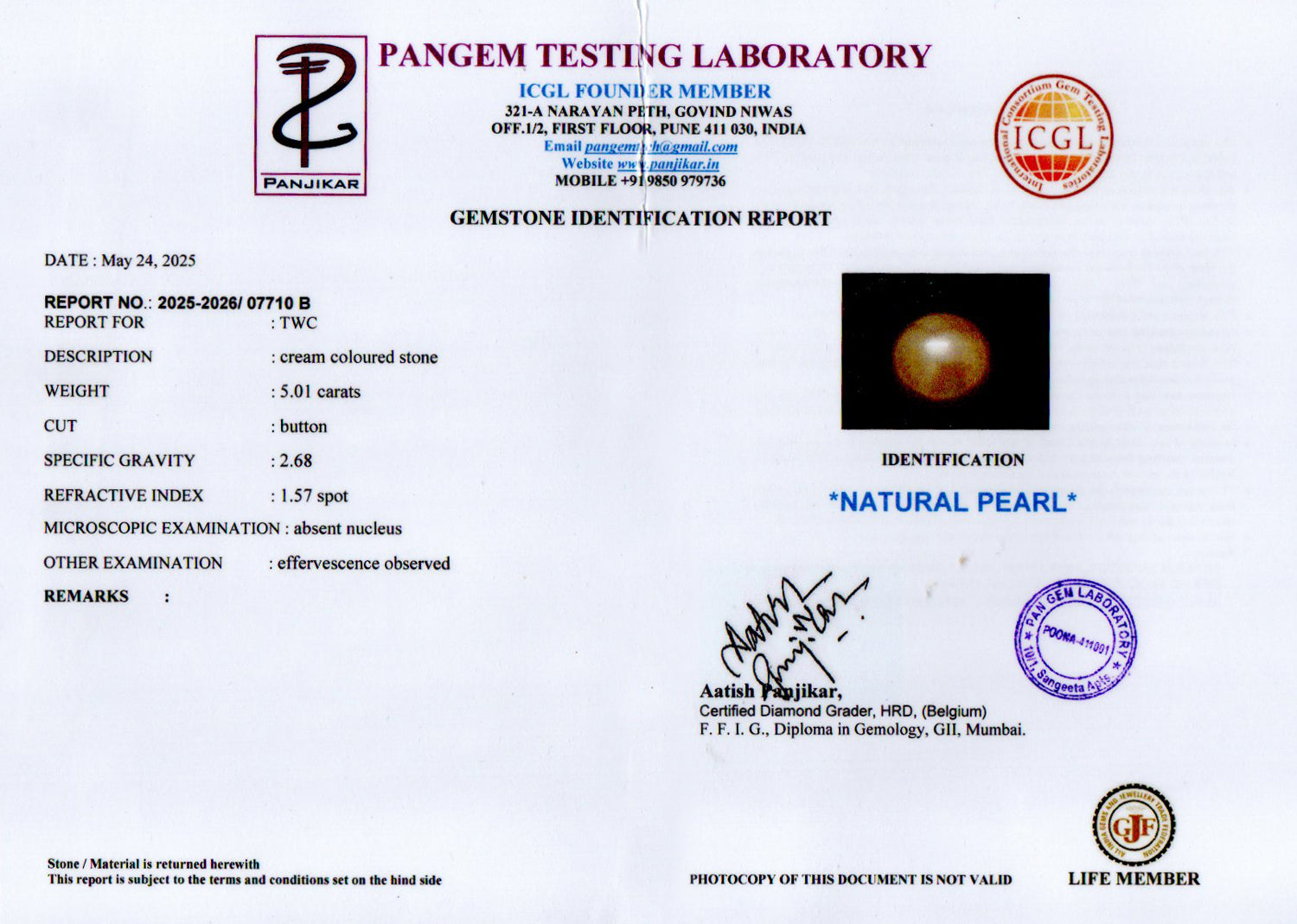 Keshi Pearl - 5.01 Carat Limited Quality SSP-9008