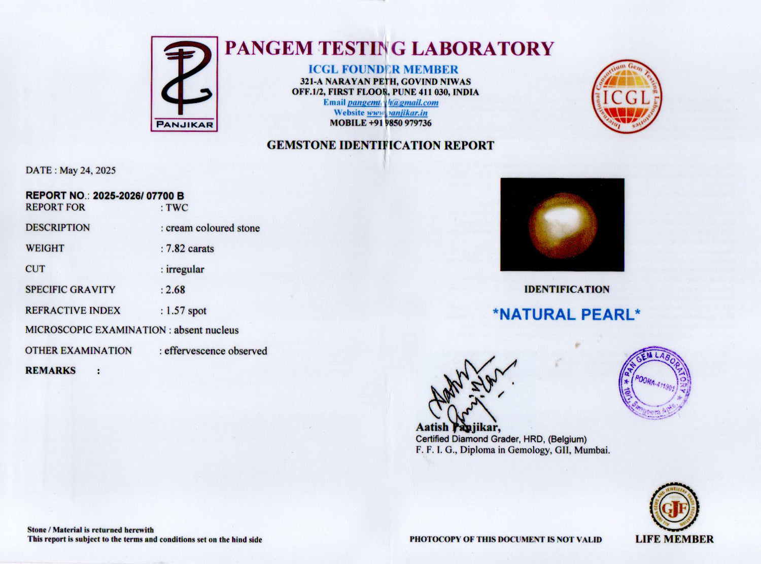 Keshi Pearl - 7.82 Carat Limited Quality SSP-9014