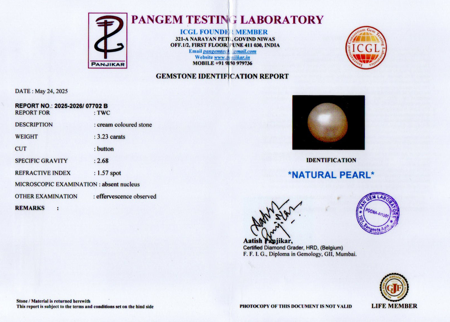 Keshi Pearl - 3.23 Carat Limited Quality SSP-9018