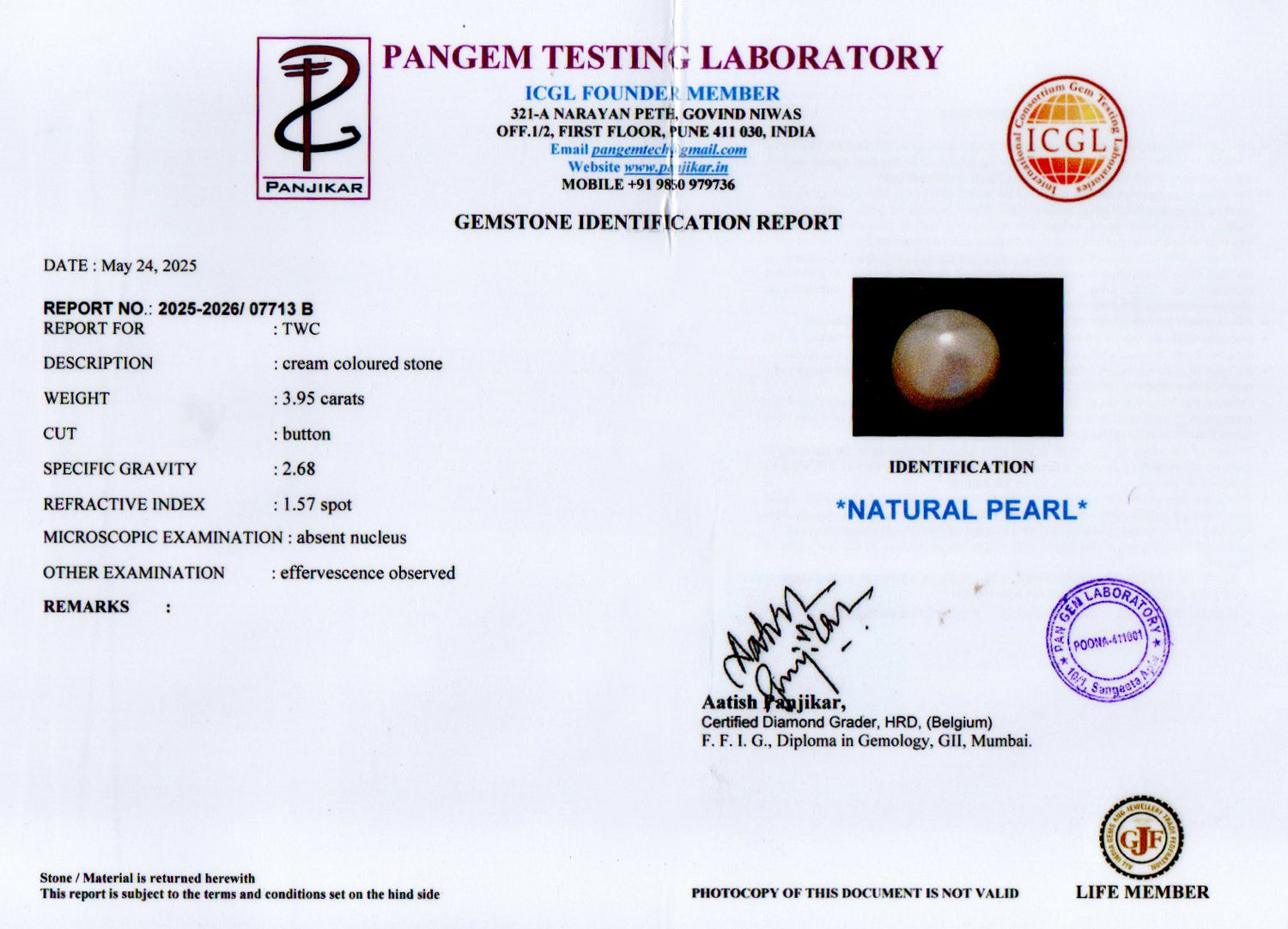 Keshi Pearl - 3.95 Carat Limited Quality SSP-9031