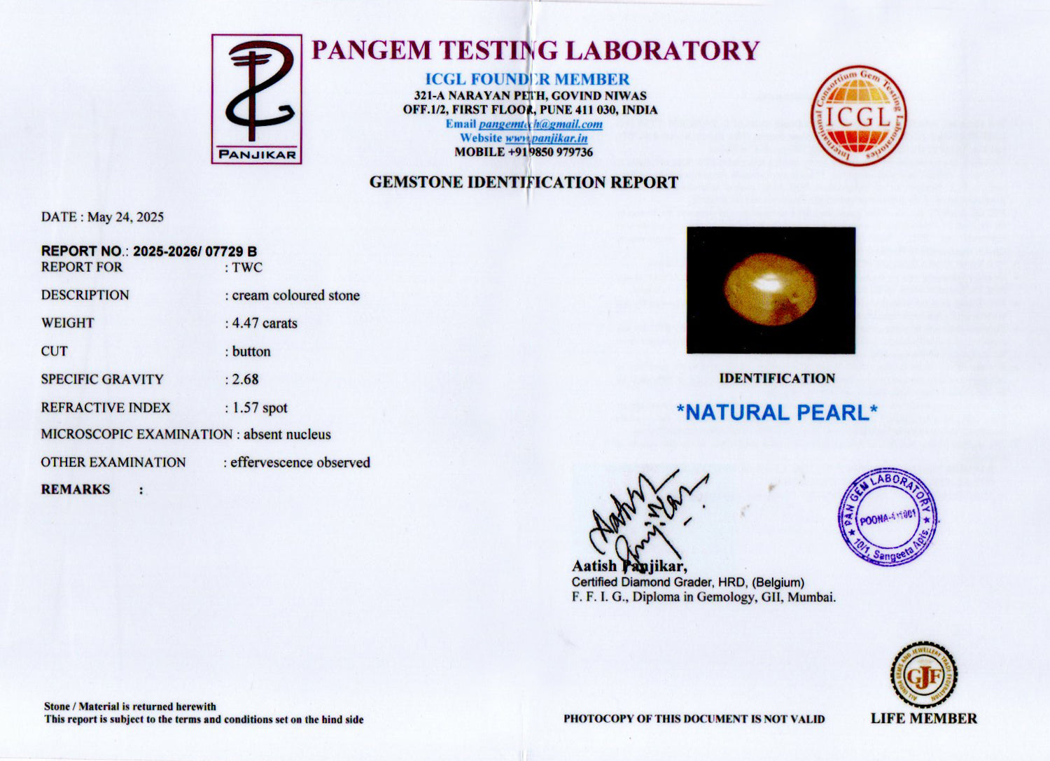 Keshi Pearl - 4.47 Carat Limited Quality SSP-9039