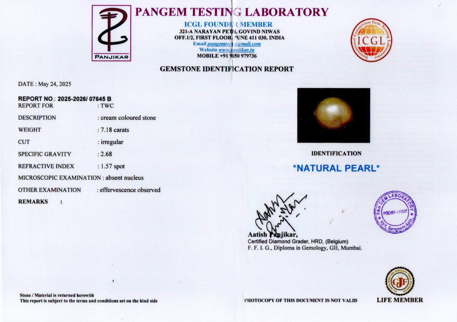Keshi Pearl - 7.18 Carat Limited Quality SSP-9042