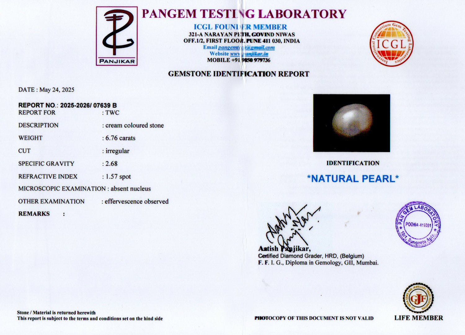 Keshi Pearl - 6.76 Carat Limited Quality SSP-9045