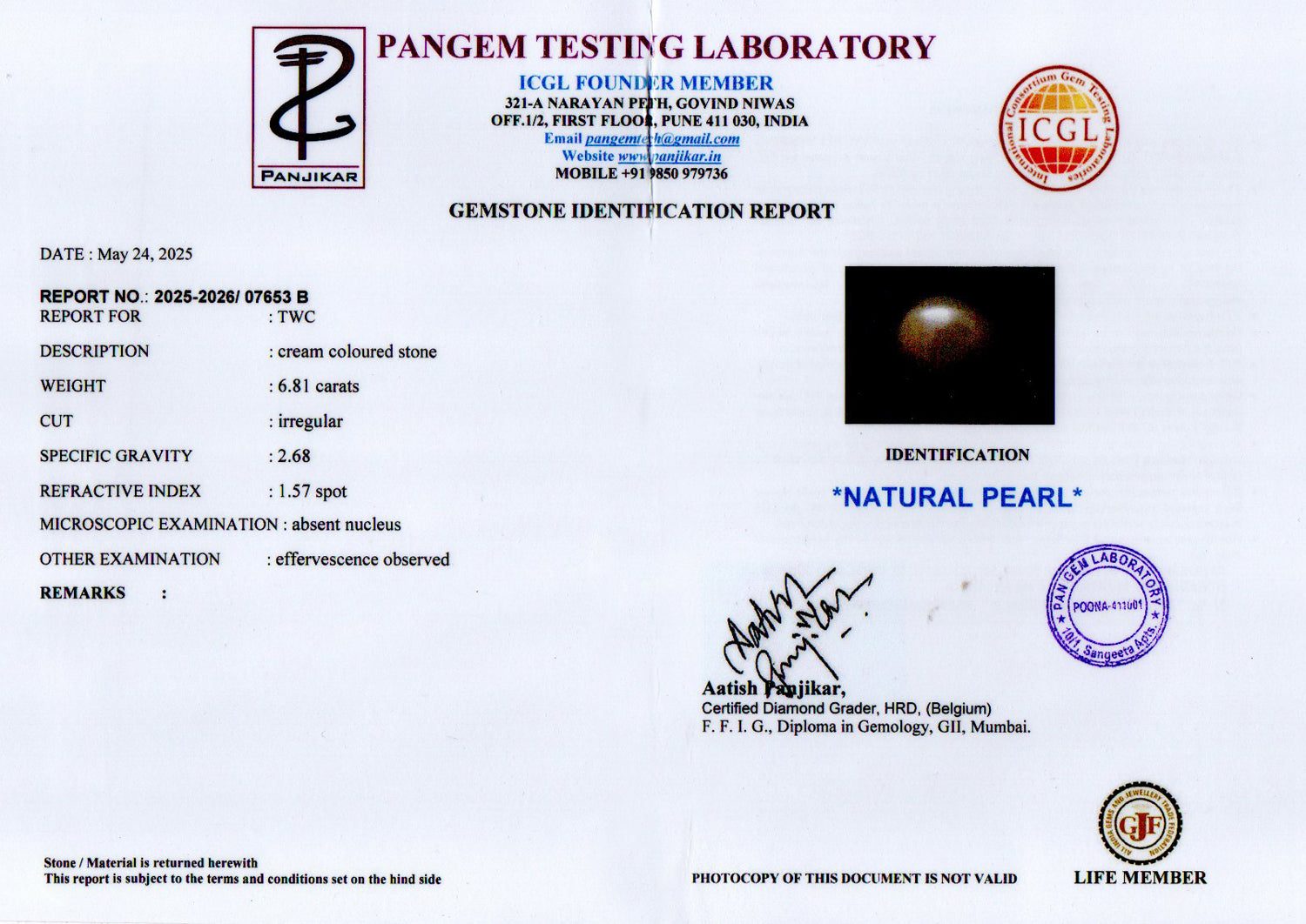 Keshi Pearl - 6.81 Carat Limited Quality SSP-9055