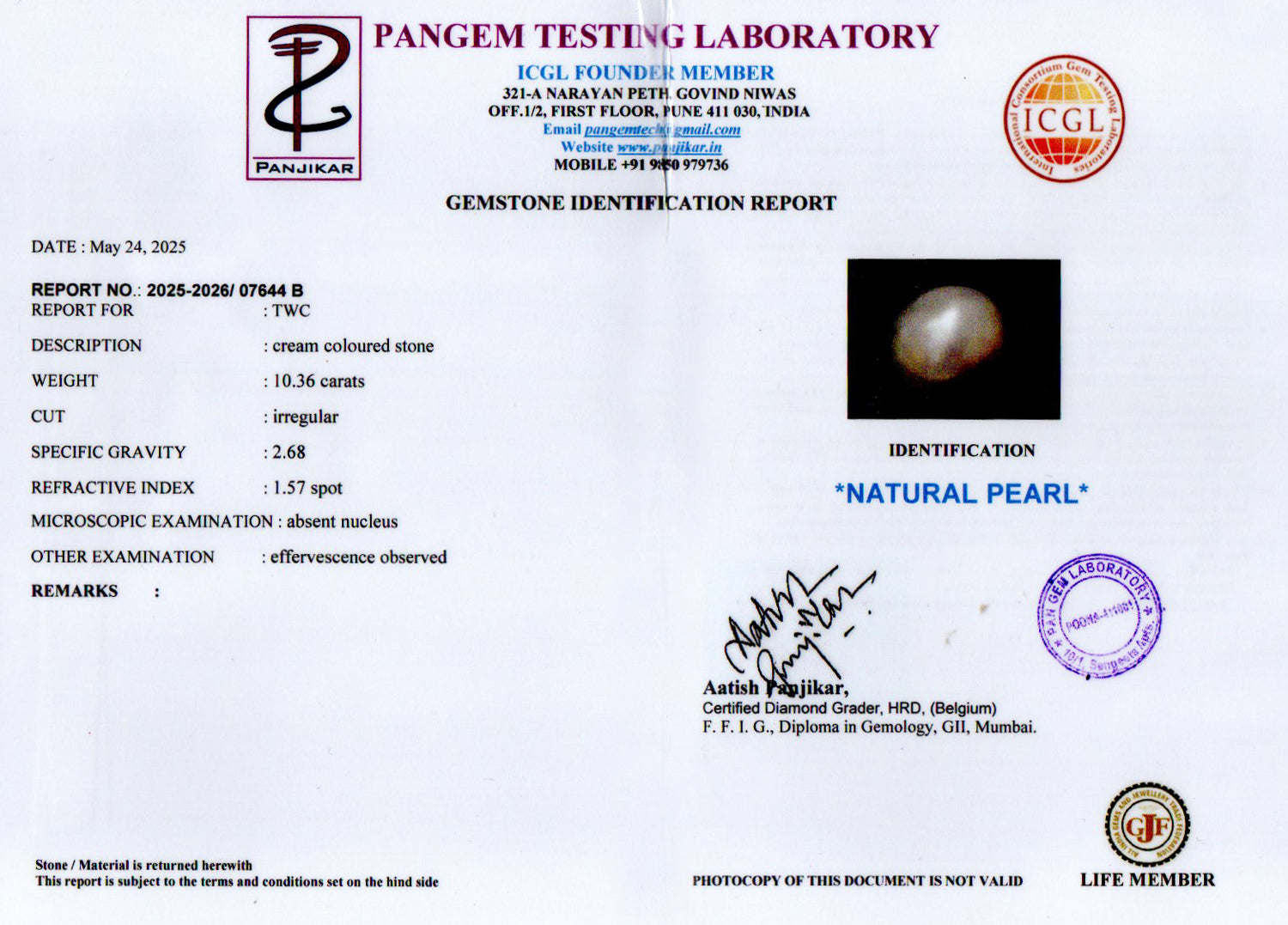 Keshi Pearl - 10.36 Carat Limited Quality SSP-9056