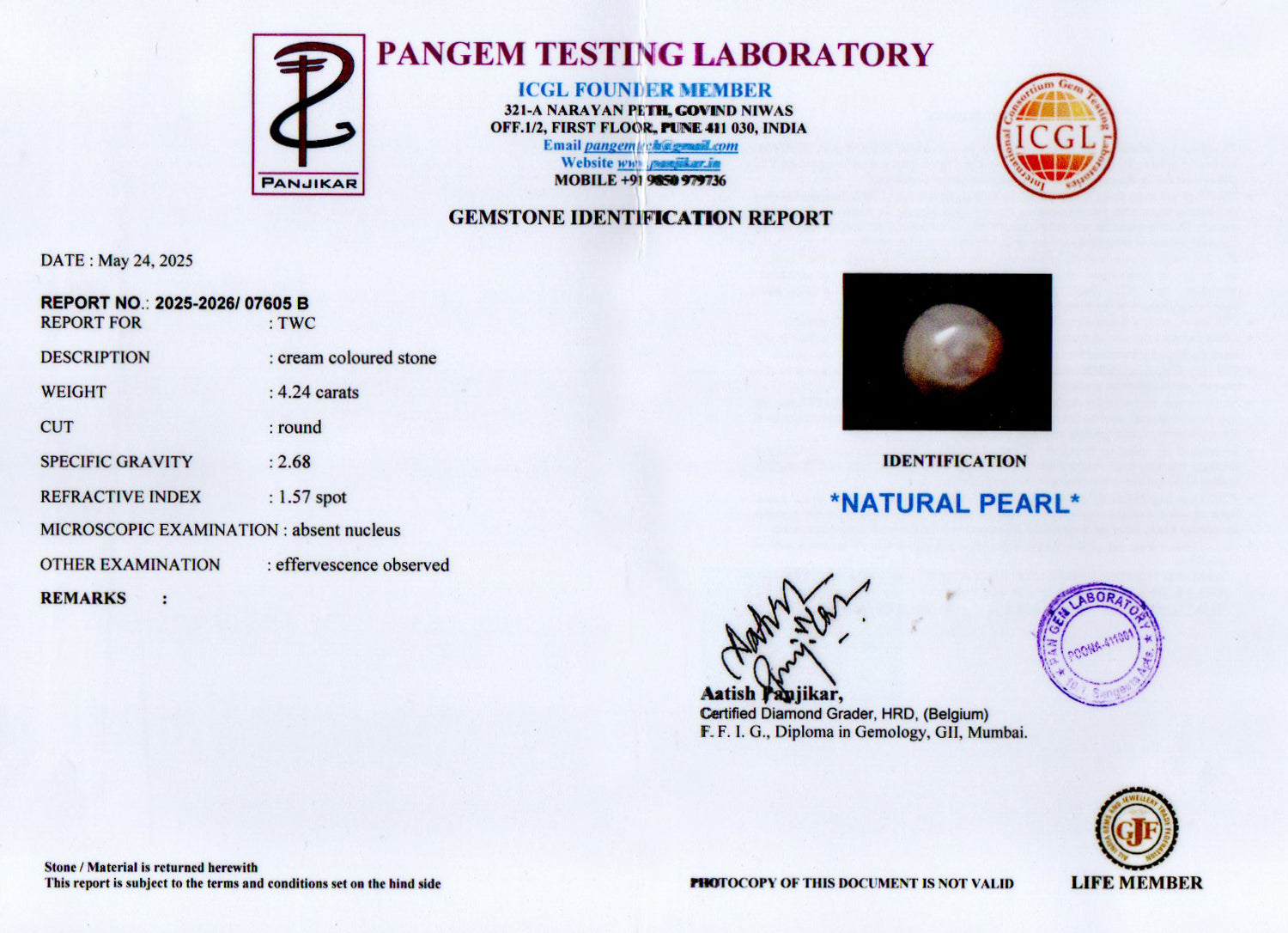Keshi Pearl - 4.24 Carat Limited Quality SSP-9062