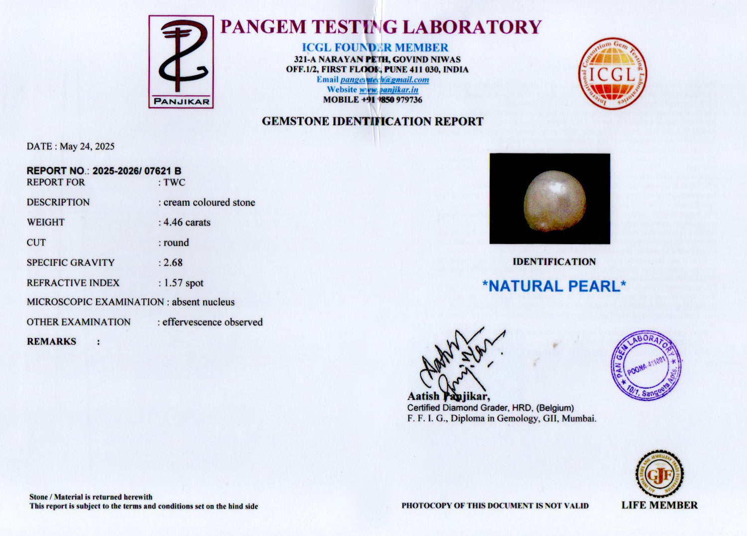 Keshi Pearl - 4.46 Carat Limited Quality SSP-9064