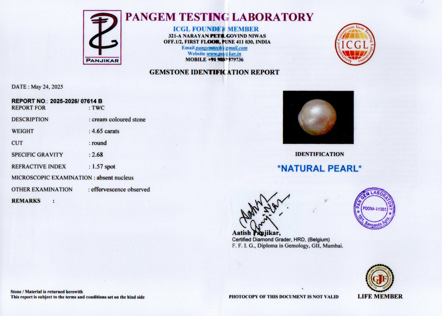 Keshi Pearl - 4.65 Carat Limited Quality SSP-9072