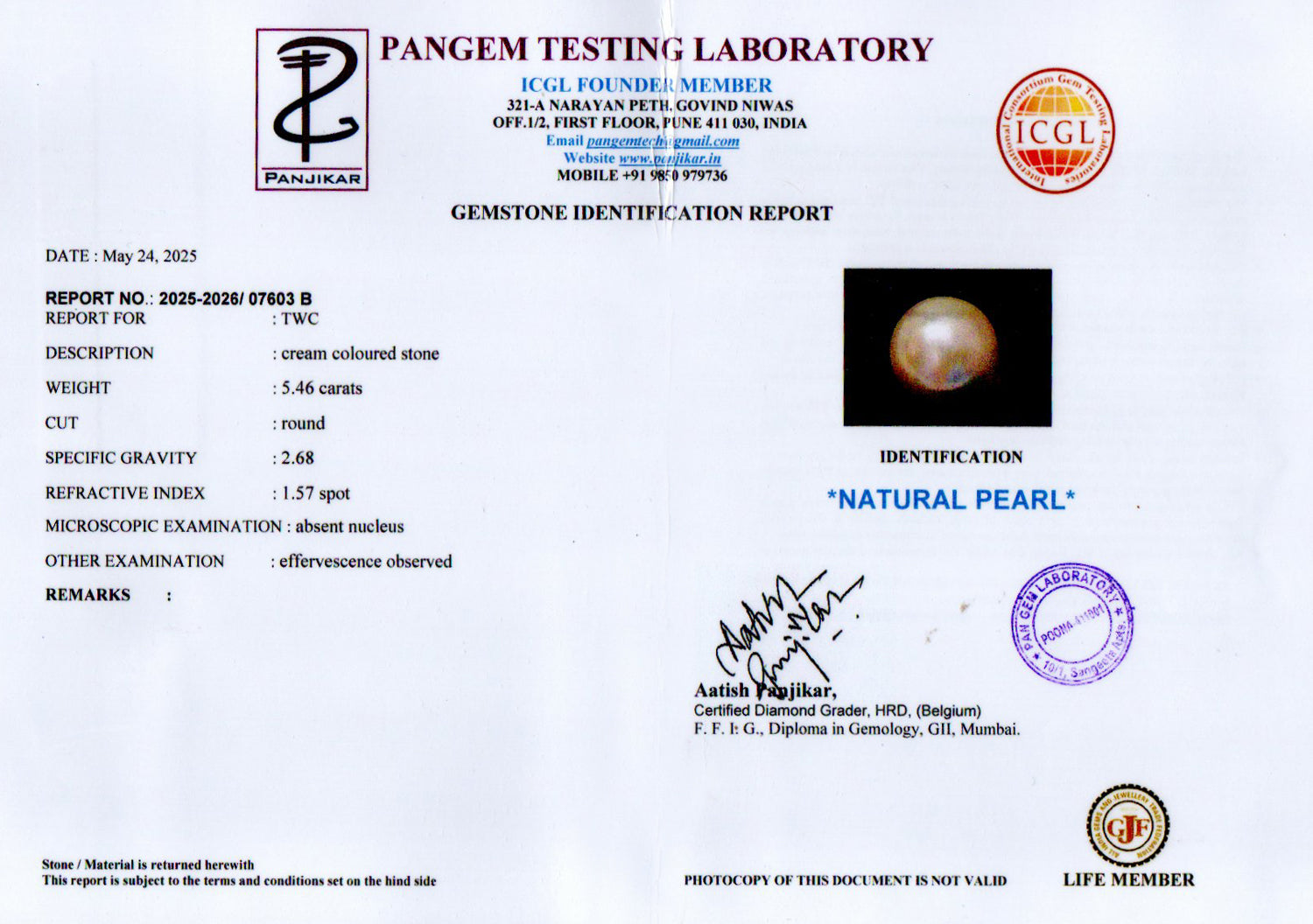 Keshi Pearl - 5.46 Carat Limited Quality SSP-9088