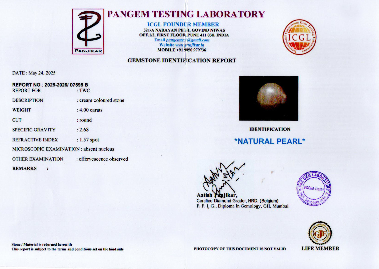 Keshi Pearl - 4.00 Carat Limited Quality SSP-9089