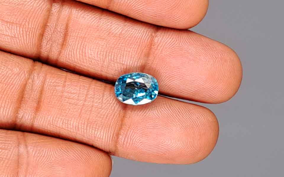 Ceylon Blue Zircon - 5.91 Carat Limited Quality BZ-28013