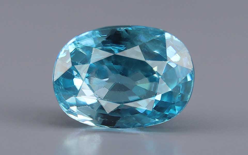 Ceylon Blue Zircon - 5.91 Carat Limited Quality BZ-28013