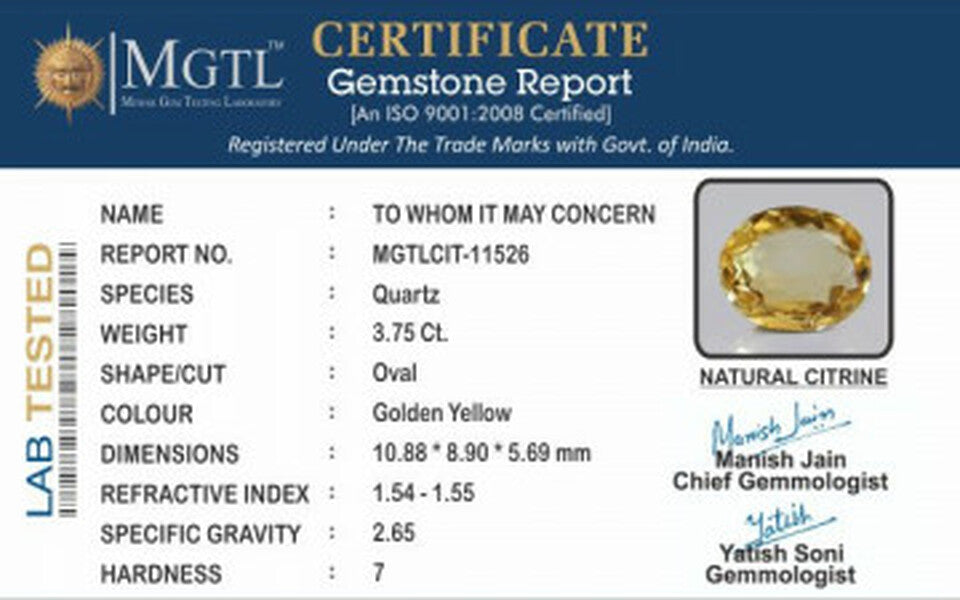 Citrine - CIT 11526 Limited - Quality