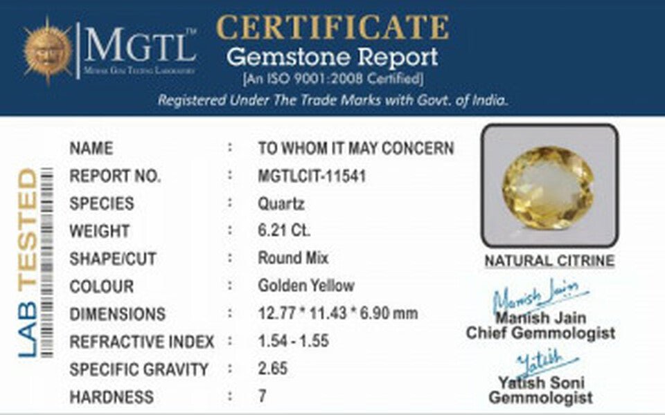 Citrine - CIT 11541 Limited - Quality