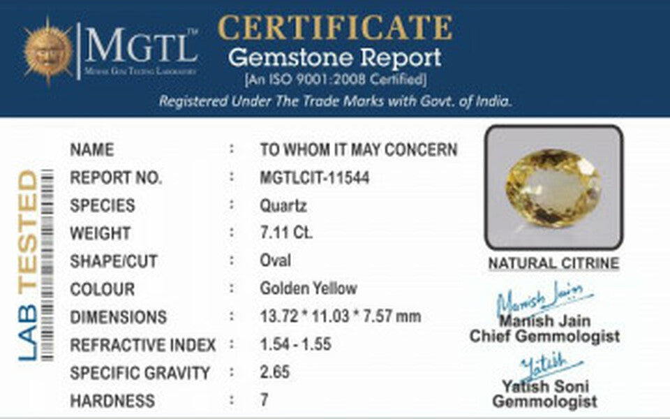 Citrine - CIT 11544 Limited - Quality