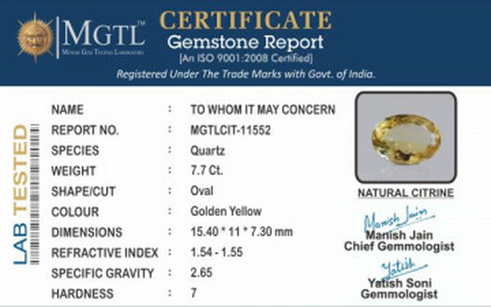 Citrine - CIT 11552 Limited - Quality