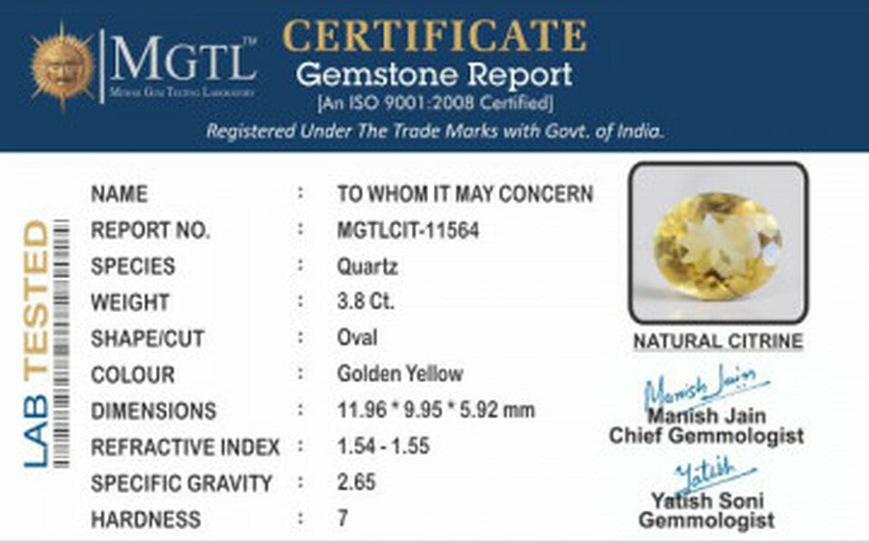 Citrine - CIT 11564 Limited - Quality