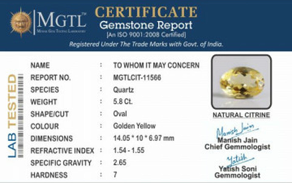 Citrine - CIT 11566 Limited - Quality