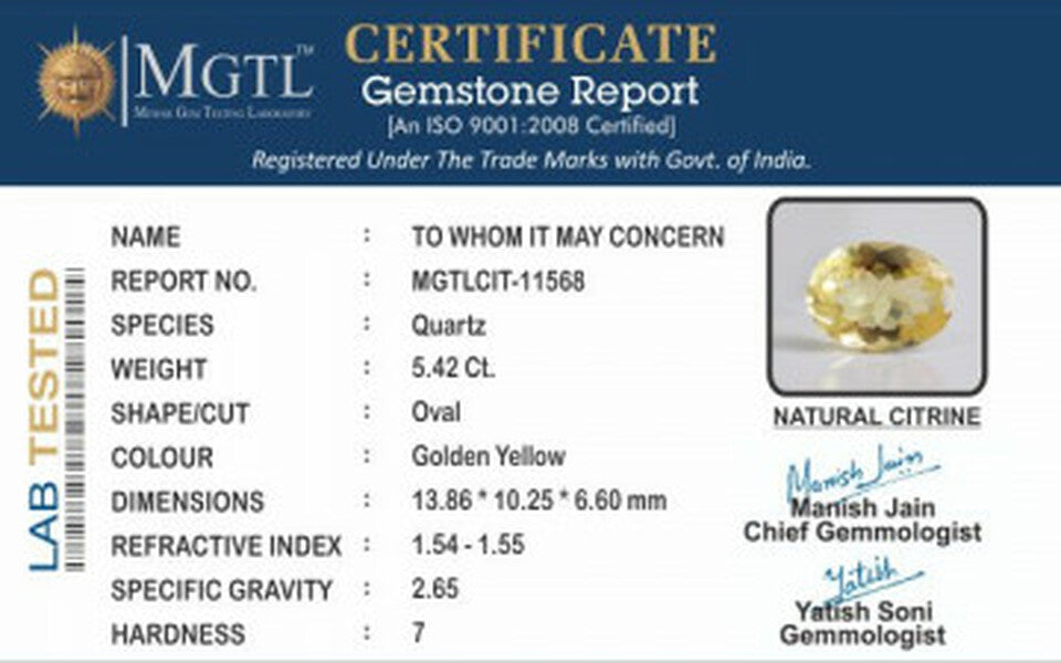 Citrine - CIT 11568 Limited - Quality