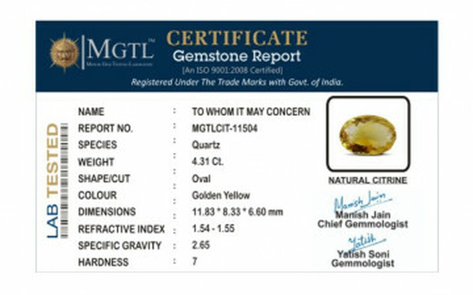 Citrine - CIT 11504 Limited - Quality