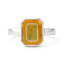 Classic 925 Silver Yellow Sapphire Ring For Men