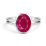 Classic Ruby Stone Sterling Silver Ring for Women