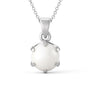 Classic Sterling Silver Pearl Gemstone Pendant
