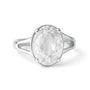 Classic Sterling Silver Zircon Gemstone Ring for Male